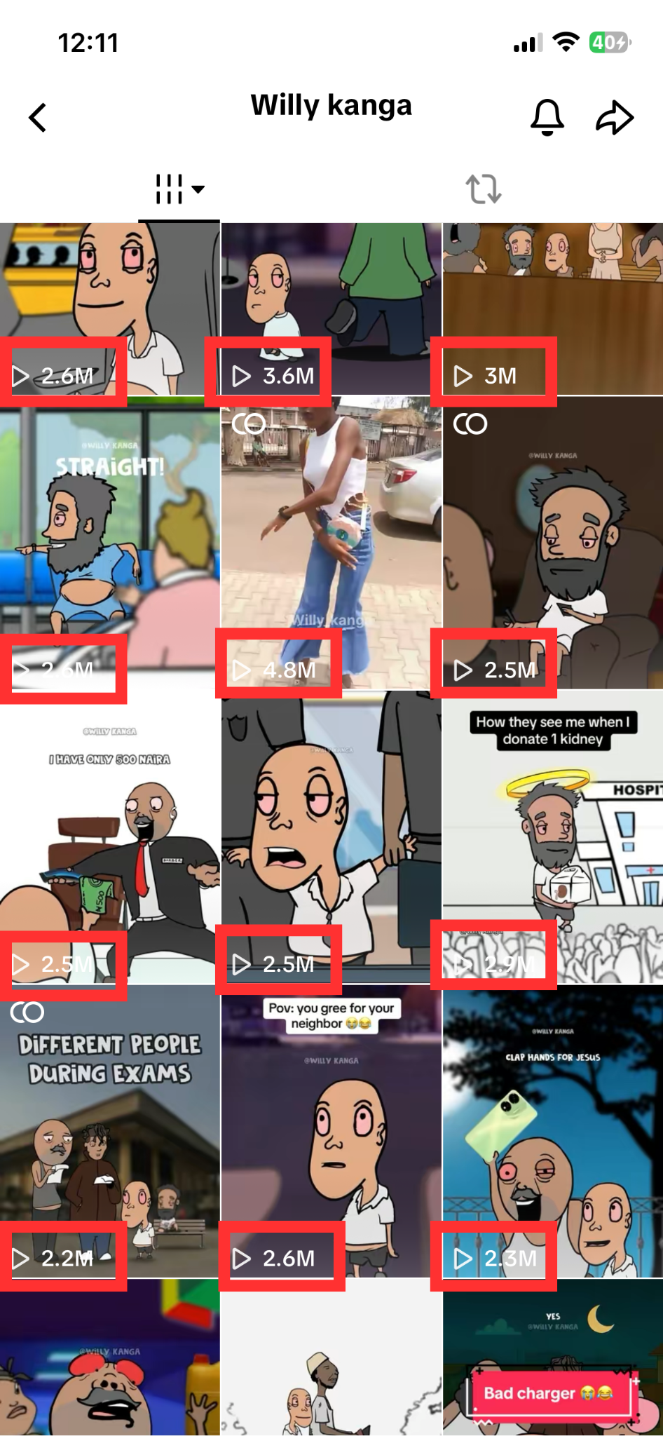 Viral animation content